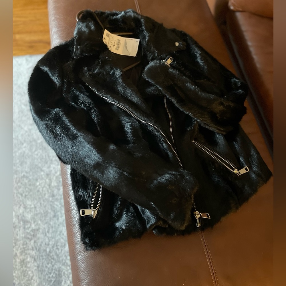 Zara faux moto jacket